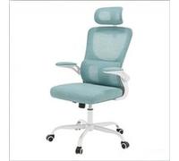Fauteuil de réunion à dossier haut,OMOZUN fauteuil de bureau,respirant,confortable,à roulettes, solide et durable,bleu bleu