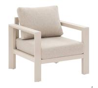 Fauteuil de salon de jardin ""Évasion"" argile polyester et aluminium - Hespéride