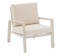 Fauteuil de salon jardin LUZANE Argile Aluminium traité époxy, Polyester recyclé Hespéride