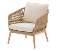 Fauteuil de salon jardin ORISSA Taupe Acier traité époxy, Polyester Hespéride