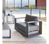 Hespéride - Fauteuil jardin rotatif Allure - Aluminium traité époxy, Polyester - Gris/Graphite