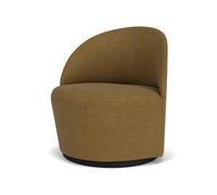 Fauteuil De Salon De Thé Pivotant Doré/Bouclé
