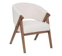 Fauteuil de salon en bouclette - Blanc