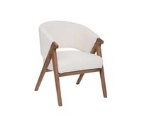 Fauteuil de salon en bouclette - Blanc
