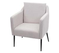 Fauteuil de salon HWC-H93a, fauteuil cocktail fauteuil relax fauteuil Tissu/Textile crème-beige
