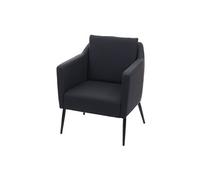Mendler Fauteuil design similicuir - Noir