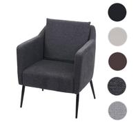 Mendler Fauteuil en tissu - Gris foncé