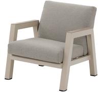 Fauteuil de salon jardin AXIOME Argile Aluminium traité époxy, Texaline, Polyester Hespéride