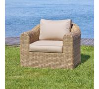 Fauteuil de salon jardin MOORÉA Savana Aluminium traité époxy, Résine tressée synthétique, Polyester Hespéride