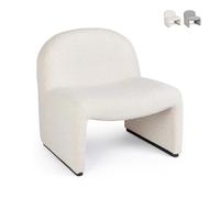 Fauteuil de salon moderne effet bouclé Bizzotto Bassilla