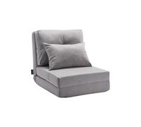 VEVOR Chaise de sol pliante, fauteuil de sol à 5 positions réglables, canapé-lit rembourré pliable avec dossier réglable, cadre en métal et oreiller, fauteuil convertible pour salon, chambre, gris