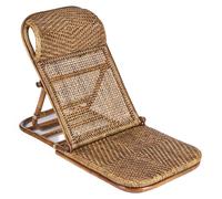 Fauteuil de sol en rotin marron 110x49x16cm
