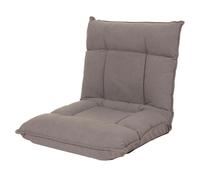 Mendler Fauteuil de sol HWC-N44 - Fauteuil de relaxation pliant 6 positions velours gris foncé