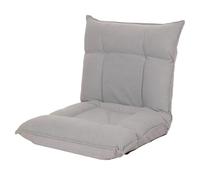 Fauteuil de sol HWC-N44, fauteuil de relaxation Coussin de sol Canapé de sol Fauteuil pliant 6 positions de relaxation, structure stable en velours ~ gris clair