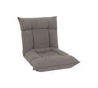 Mendler Fauteuil de sol HWC-N44 - Fauteuil de relaxation pliant 6 positions velours gris foncé
