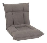 Mendler Fauteuil de sol HWC-N44 - Fauteuil de relaxation pliant 6 positions velours gris foncé
