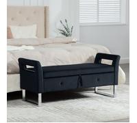 ""Fauteuil de stockage velvet avec fauteuils pour salon, entrée et chambre, noir ""