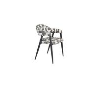 Fauteuil de table en acier noir Miyo