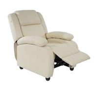 Mendler Fauteuil relax Lincoln – Similicuir, Relaxation – crème