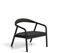 Fauteuil Derile en chêne massif avec finition noire et corde en papier noir, crédit FSC Mix.
