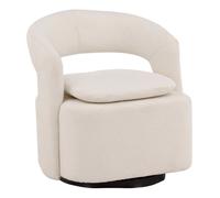 Fauteuil Design Bouclette "Laurel" 71cm Blanc