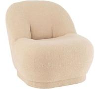 Fauteuil Design Bouclette ""Teddy"" 88cm Beige