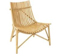Fauteuil Design en Rotin "Margery" 84cm Naturel Beige G