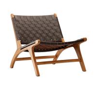 Fauteuil Design en Teck Rike 80cm Marron