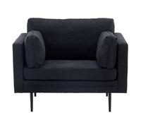 Paris prix Fauteuil design en tissu - Noir