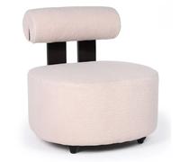 Fauteuil Design en Tissu Bouclette Jasper 73cm Beige