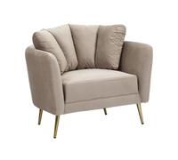 Fauteuil Design en Tissu ""Kiev"" 88cm Gris
