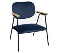 Fauteuil design en velours Dyer - Bleu