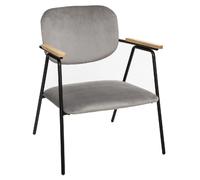 Fauteuil design en velours Dyer - Gris