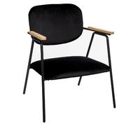 Fauteuil design en velours Dyer - Noir