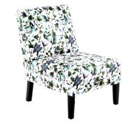 Fauteuil Design Imprimé Indira 84cm Beige & Vert