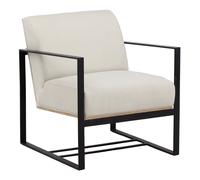 Fauteuil Design Kansas 83cm Blanc Cassé