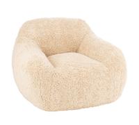 Fauteuil design Kuty - Luxe et douceur avec effet peluche-Couleur Beige