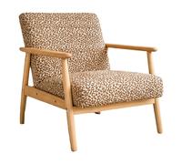Fauteuil Design Léopard Runbert 80cm Marron