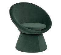 Fauteuil Design Moderne en Velours Vert Cèdre - Atmosphera