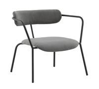 Fauteuil Design Velours Côtelé Duffy 69cm Gris