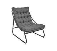 Home Deco Factory – Fauteuil d'extérieur HDO0375 – Design moderne, ergonomique – Anthracite