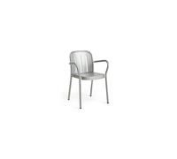 Fauteuil Deville avec Accoudoirs, Gris Argenté