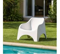 Agri - Fauteuil d'extérieur, 79x81 cm Blanc, chaise de fabrication italienne
