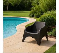 Agri - Fauteuil d'Extérieur, 79x81 cm Noir Anthracite, une Chaise Italy