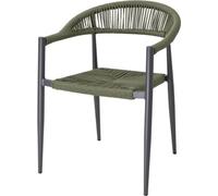Fauteuil d'extérieur Bolero Eden PE Twist en rotin vert (4 pièces)