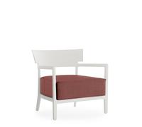 Fauteuil D'extérieur CARA MAT Blanc/ Bordeaux