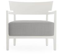 Fauteuil D'extérieur Kartell CARA MAT Blanc/ Gris