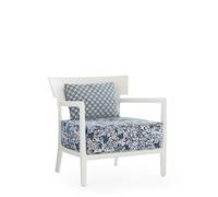 Fauteuil D'extérieur CARA MAT Liberty Artemis Blanc/ Bleu