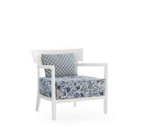 Fauteuil D'extérieur Kartell CARA MAT Liberty Artemis Blanc/ Bleu