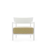 Fauteuil D'extérieur Kartell CARA MAT Liberty Obi Check Blanc/ Jaune